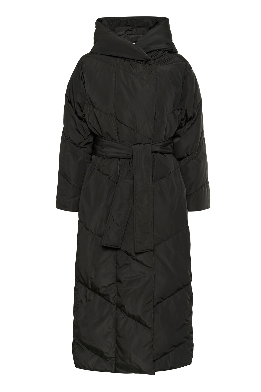 Manteau matelassé long avec ceinture Yaz - HIVER