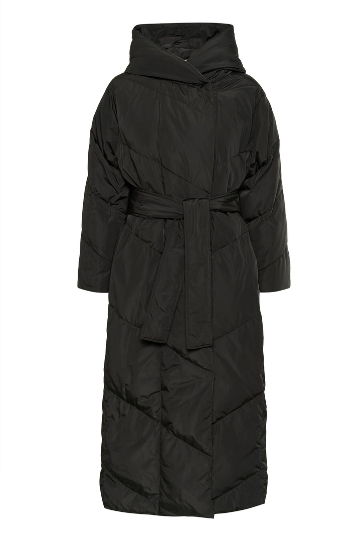 Manteau matelassé long avec ceinture Yaz - HIVER