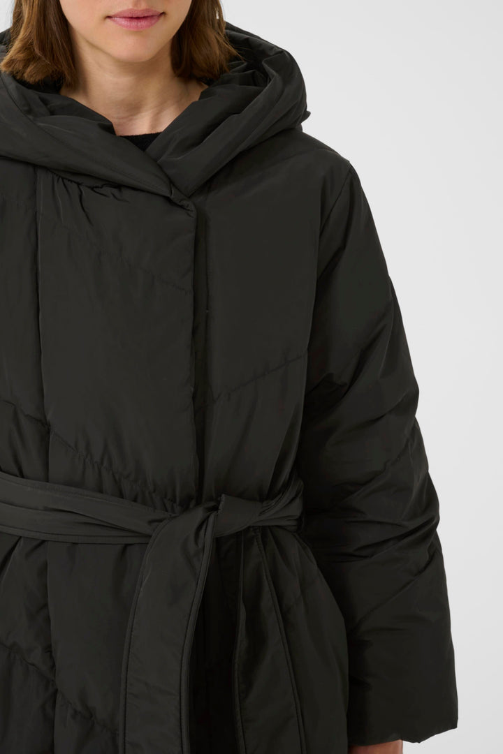 Manteau matelassé long avec ceinture Yaz - HIVER