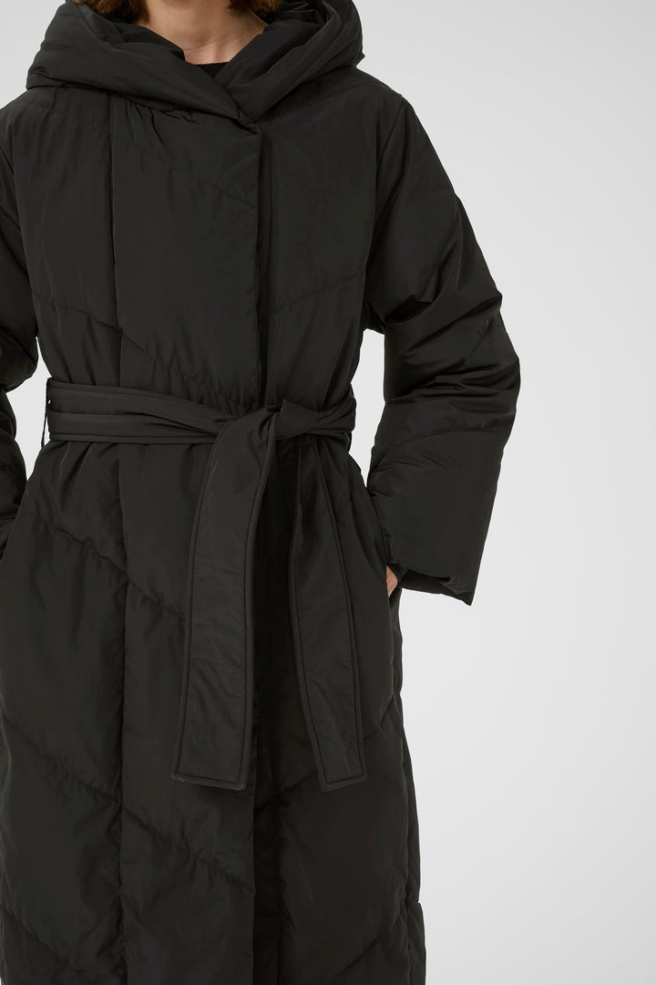 Manteau matelassé long avec ceinture Yaz - HIVER
