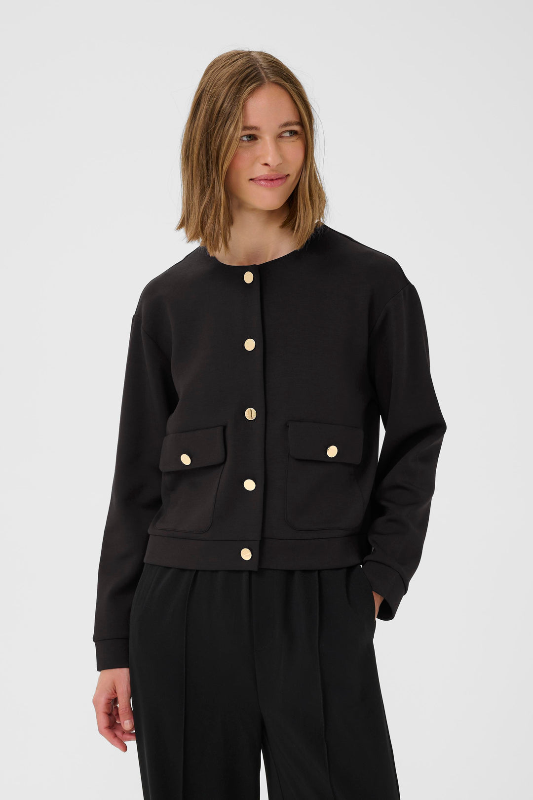 Cardigan court avec boutons dorés Gida