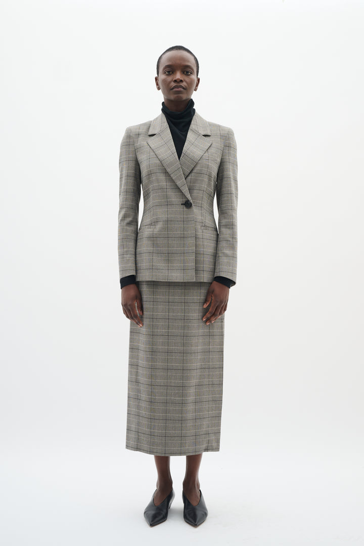 Veston ajusté avec motif Prince de Galles Broklyn