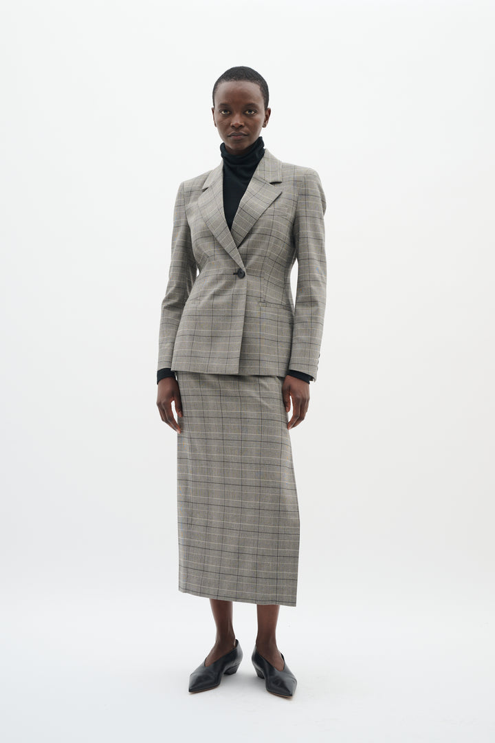 Veston ajusté avec motif Prince de Galles Broklyn