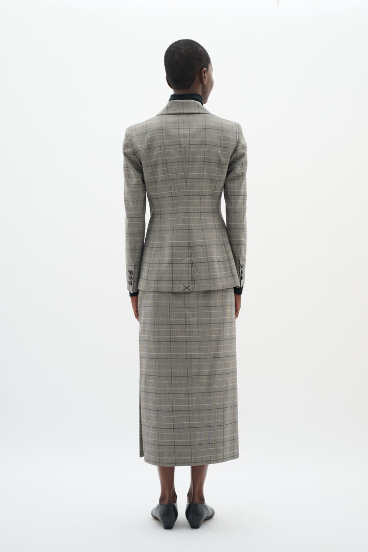 Veston ajusté avec motif Prince de Galles Broklyn