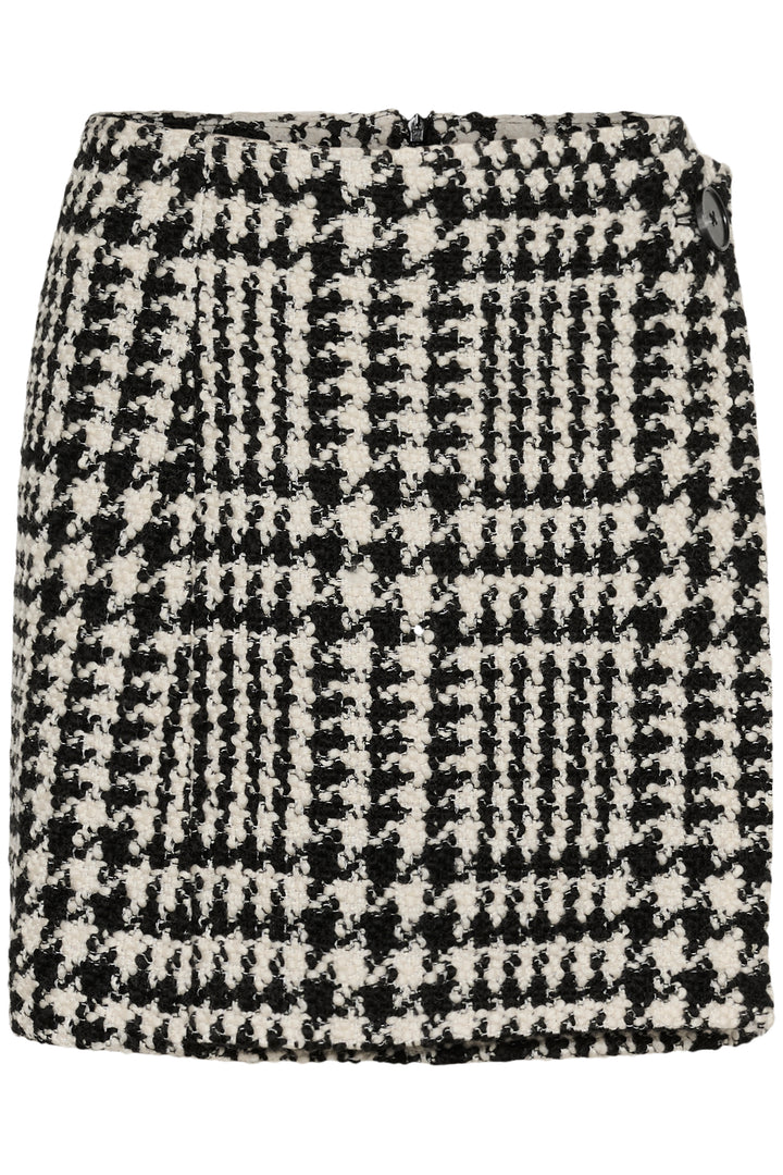 Jupe courte avec motif pied-de-poule Brya