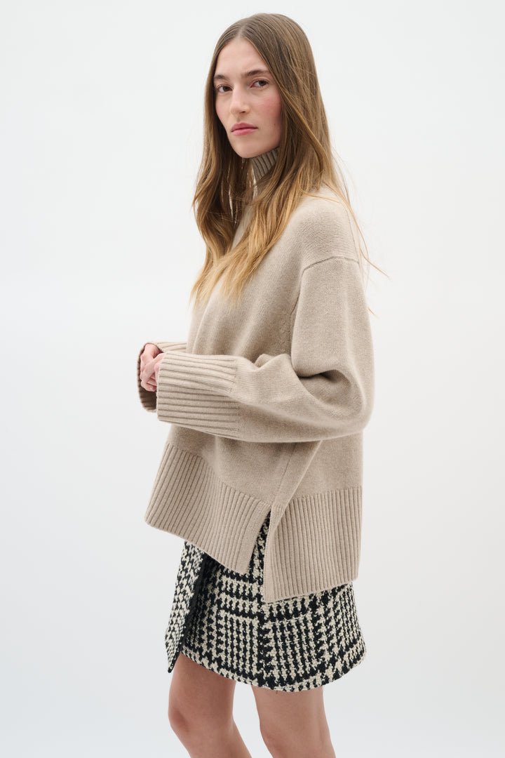 Jupe courte avec motif pied-de-poule Brya