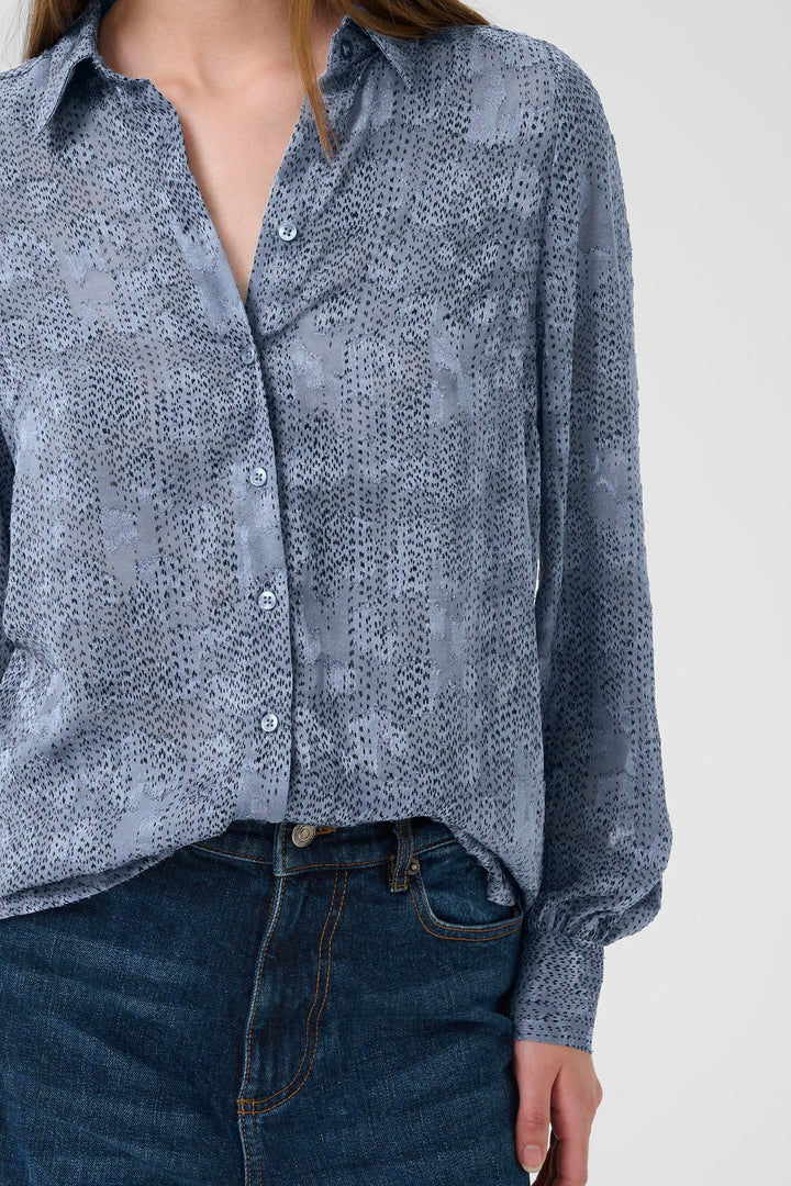Blouse fluide avec motif abstrait à pois Addison