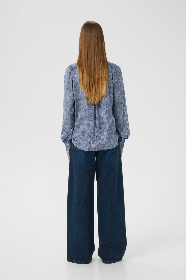 Blouse fluide avec motif abstrait à pois Addison