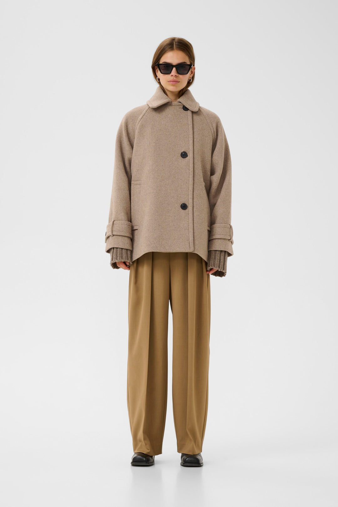 Manteau court ample à manches raglan Thora Minona
