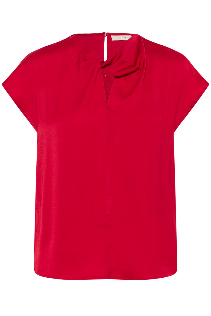 Blouse soyeuse à manches courtes Danni