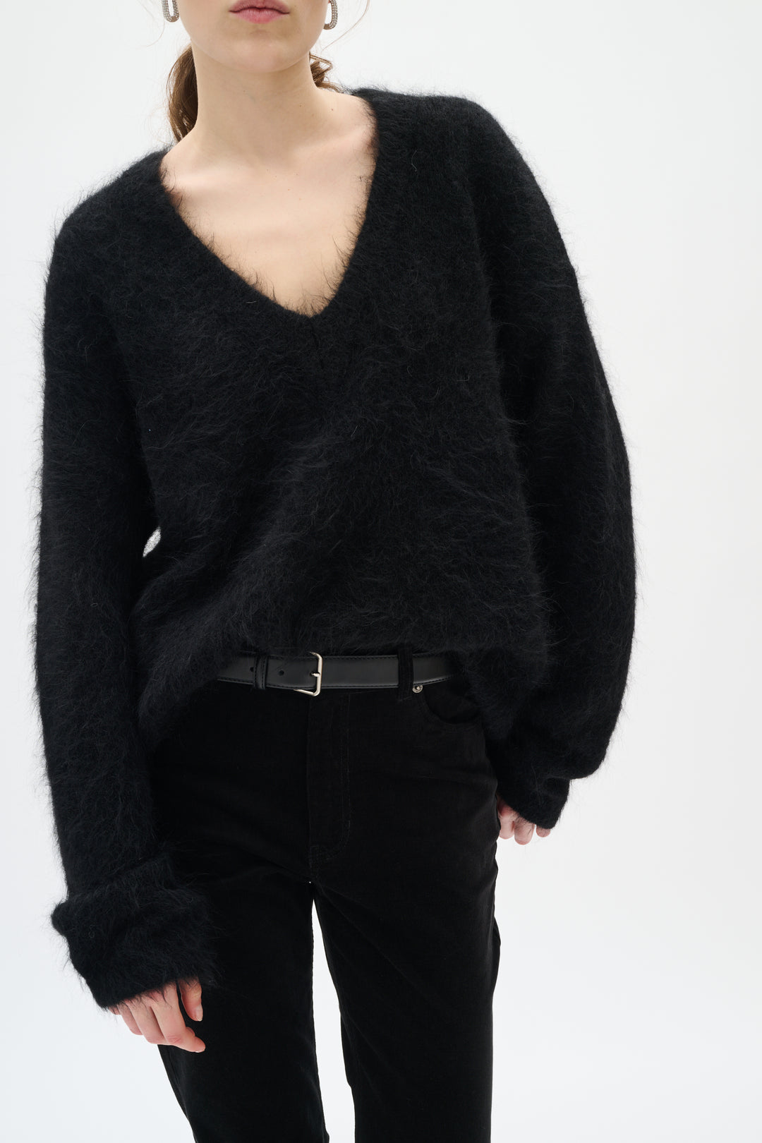 Pull en alpaga avec col V Tello