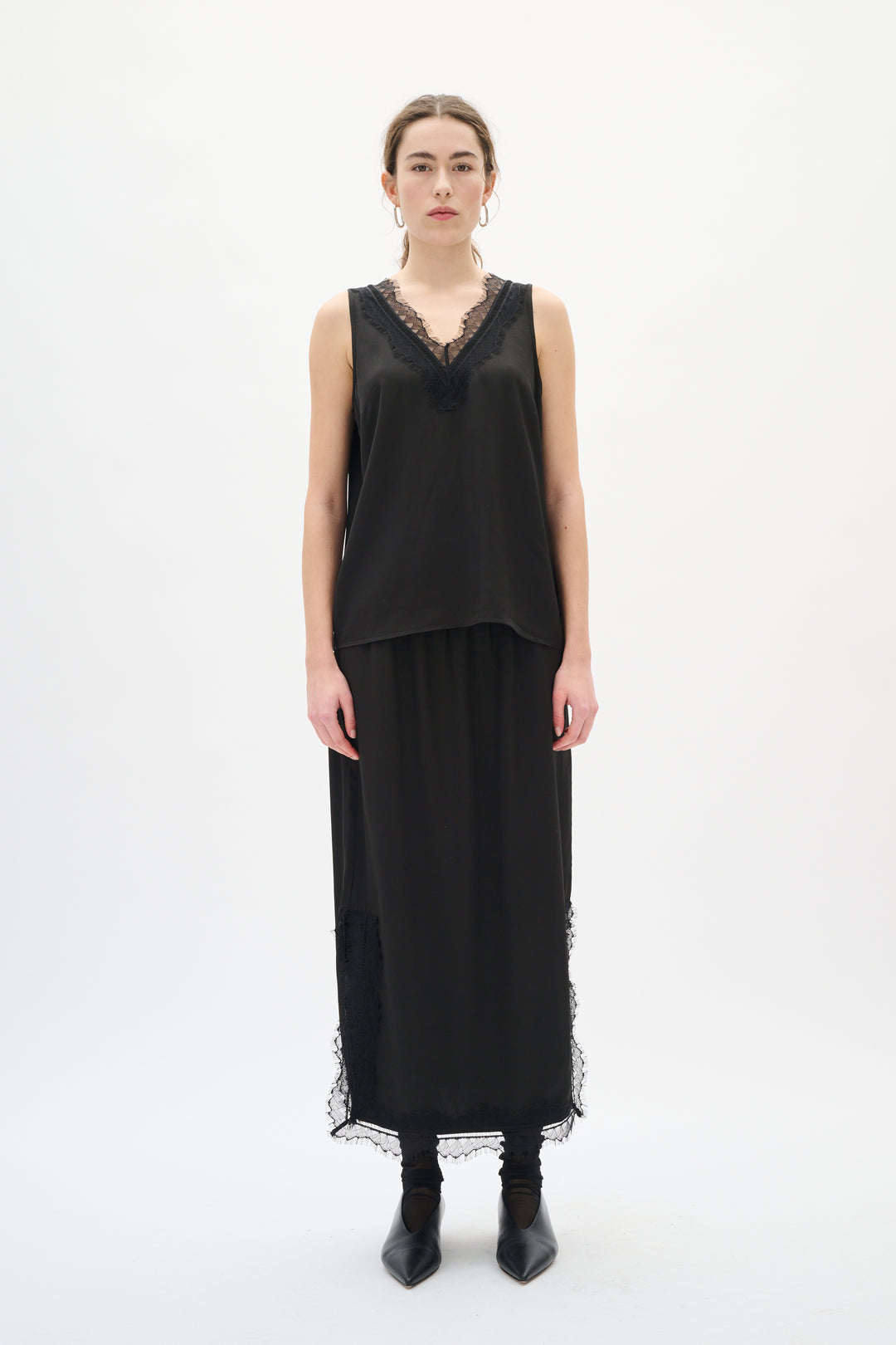 Camisole soyeuse avec dentelle Danica