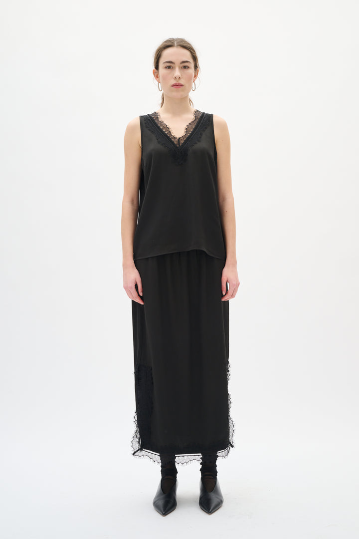 Camisole soyeuse avec dentelle Danica