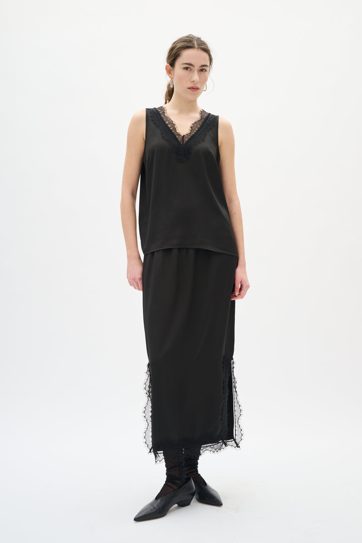 Camisole soyeuse avec dentelle Danica