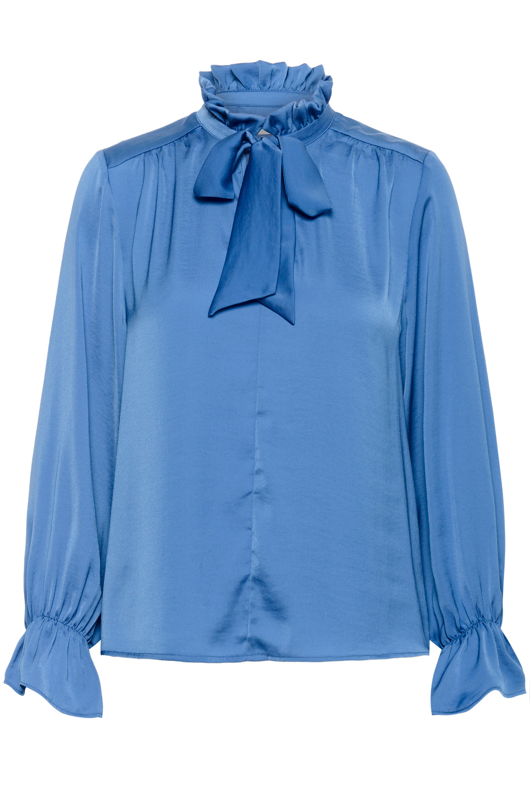 Blouse à col lavallière et volants Gracie