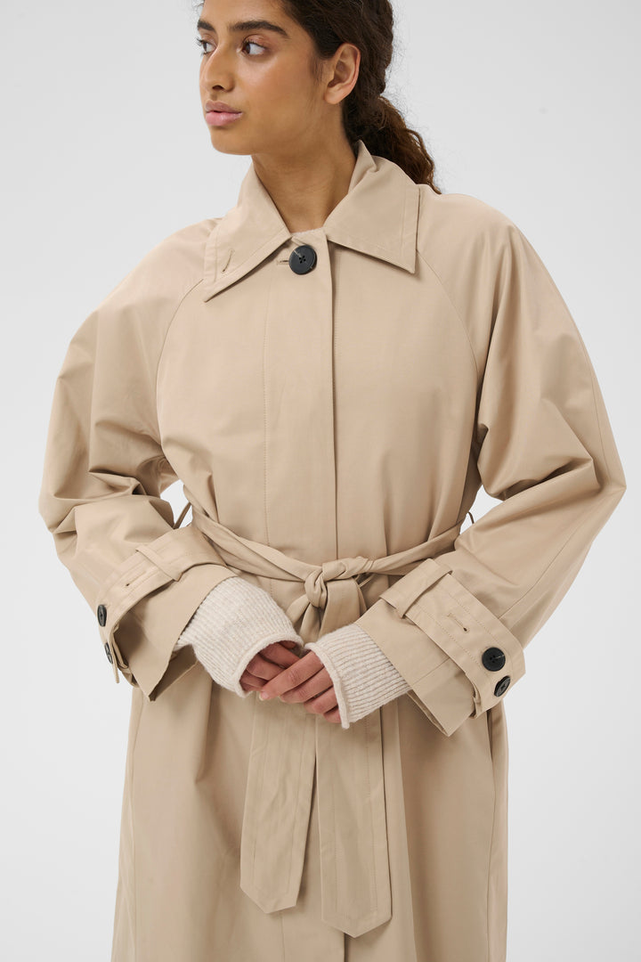 Manteau trench à col montant Hinona