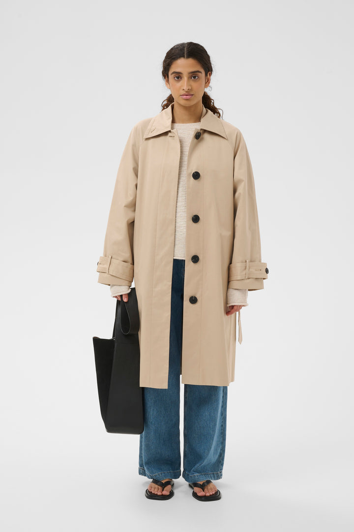 Manteau trench à col montant Hinona