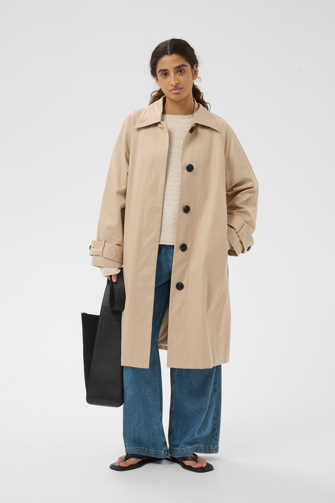 Manteau trench à col montant Hinona