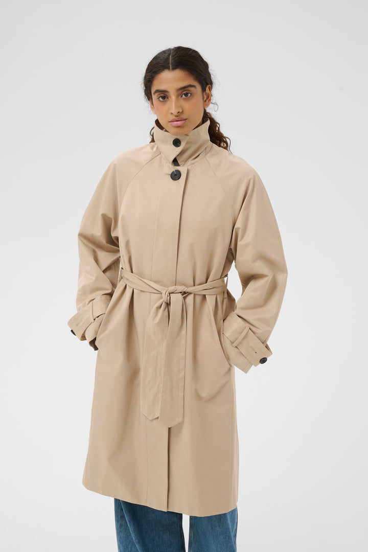 Manteau trench à col montant Hinona