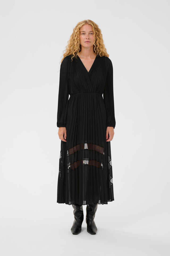 Robe plissée et jeu de transparence Giselle