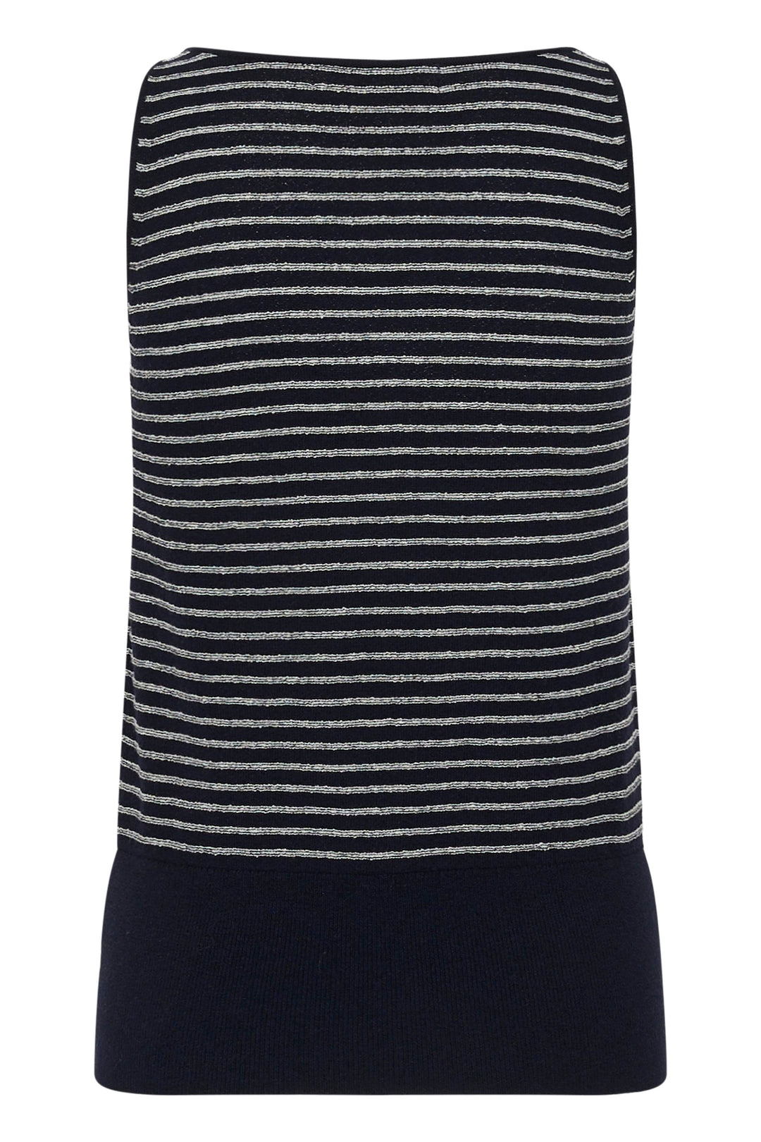 Pull Nola sans manches rayé à taille côtelée