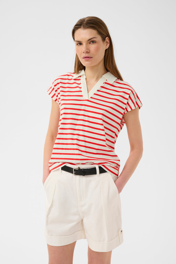 Polo Pfia rayé à manches courtes