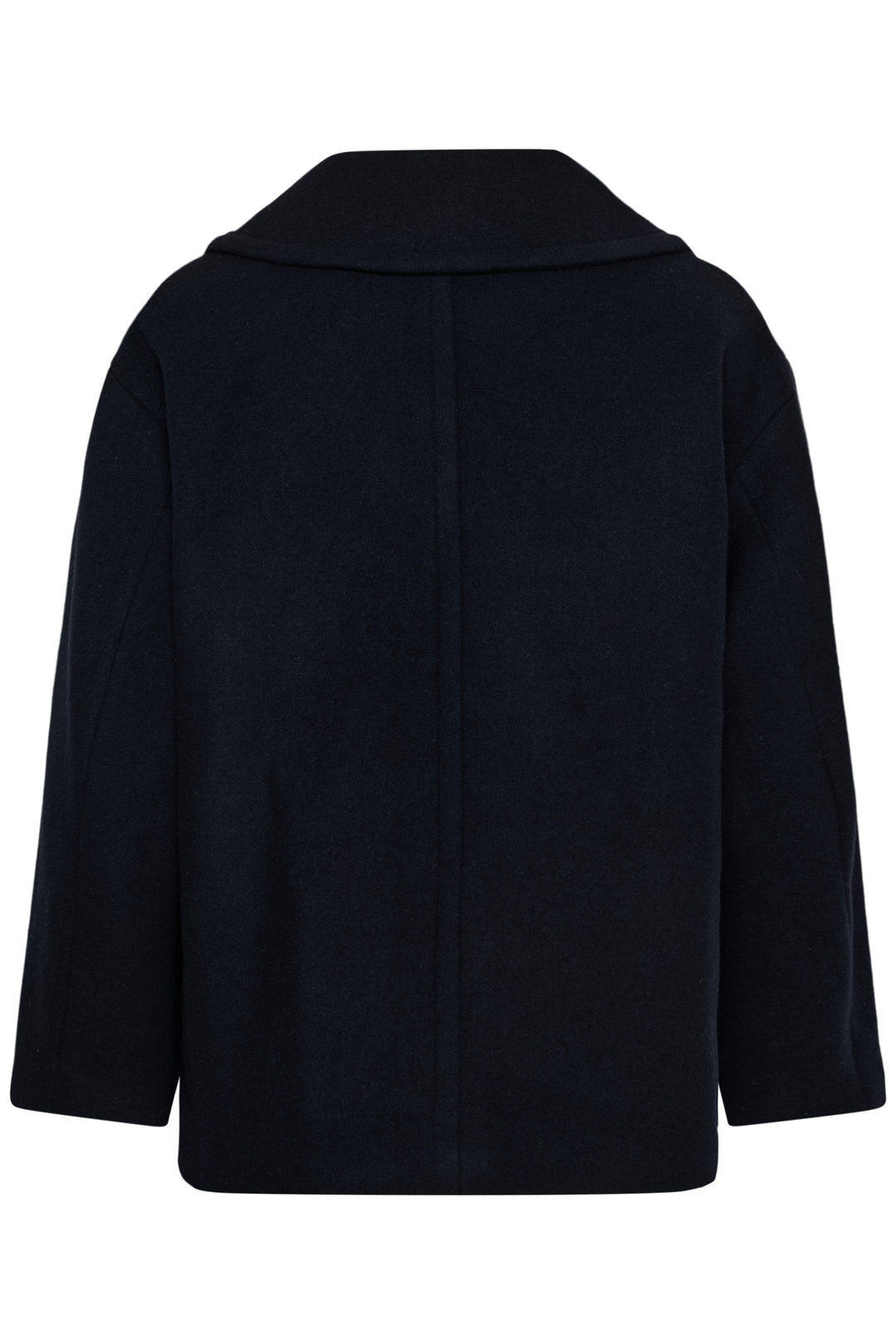 Manteau court croisé à revers surdimensionnés Zorah