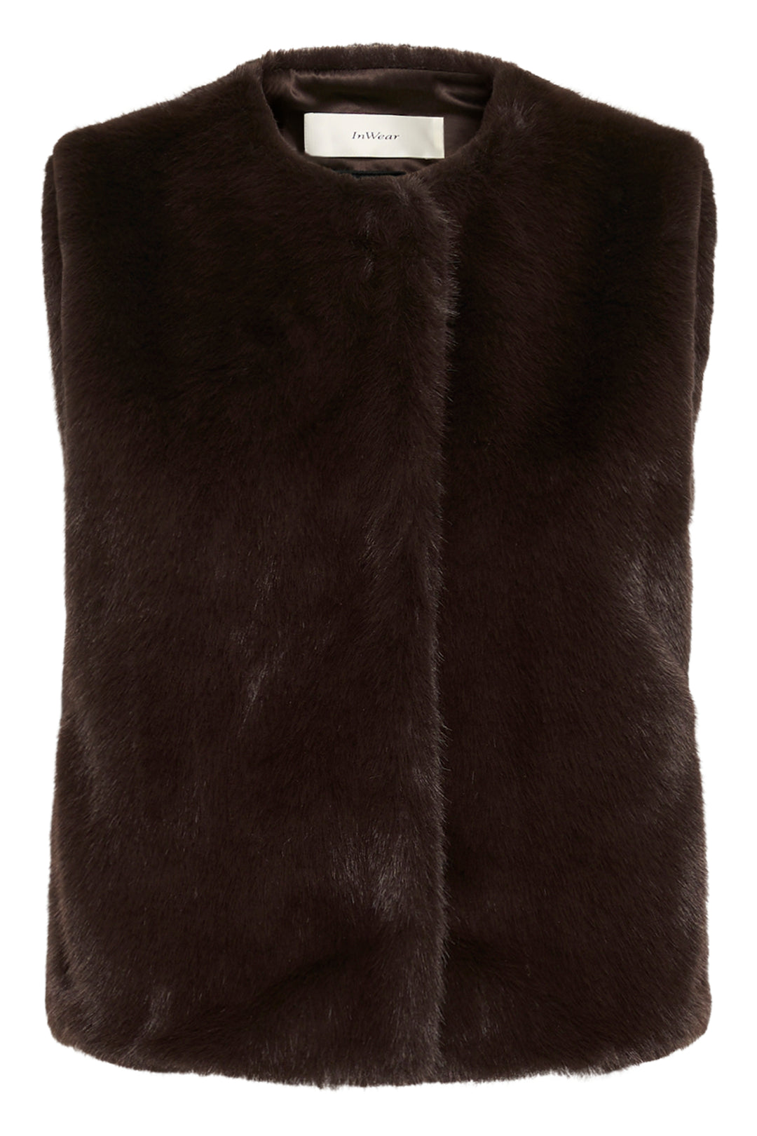 Veste courte sans manches à texture duveteuse Zabelle