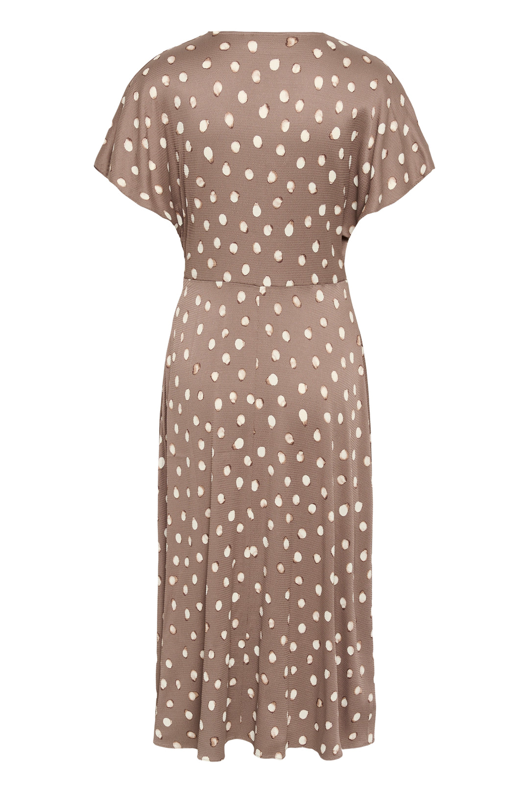 Robe midi Henri à pois et décolleté croisé