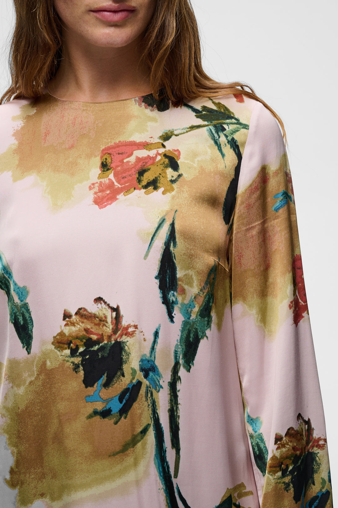 Robe droite Meadow à imprimé floral artistique