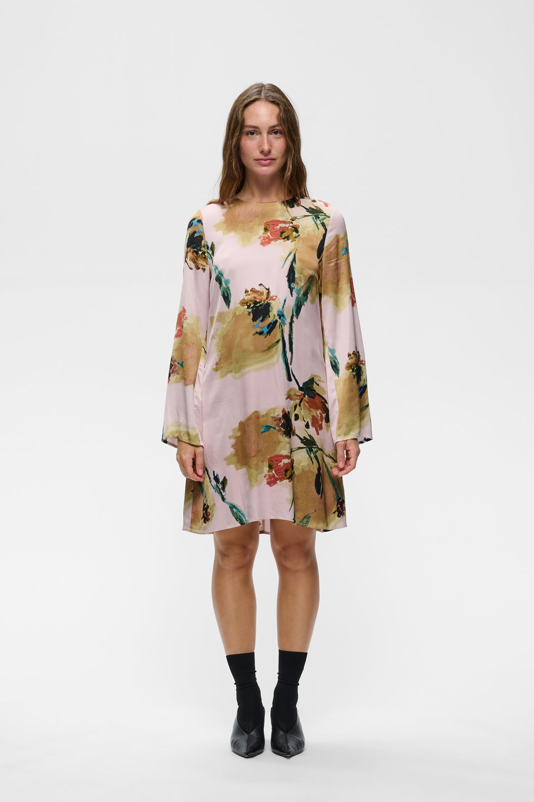 Robe droite Meadow à imprimé floral artistique