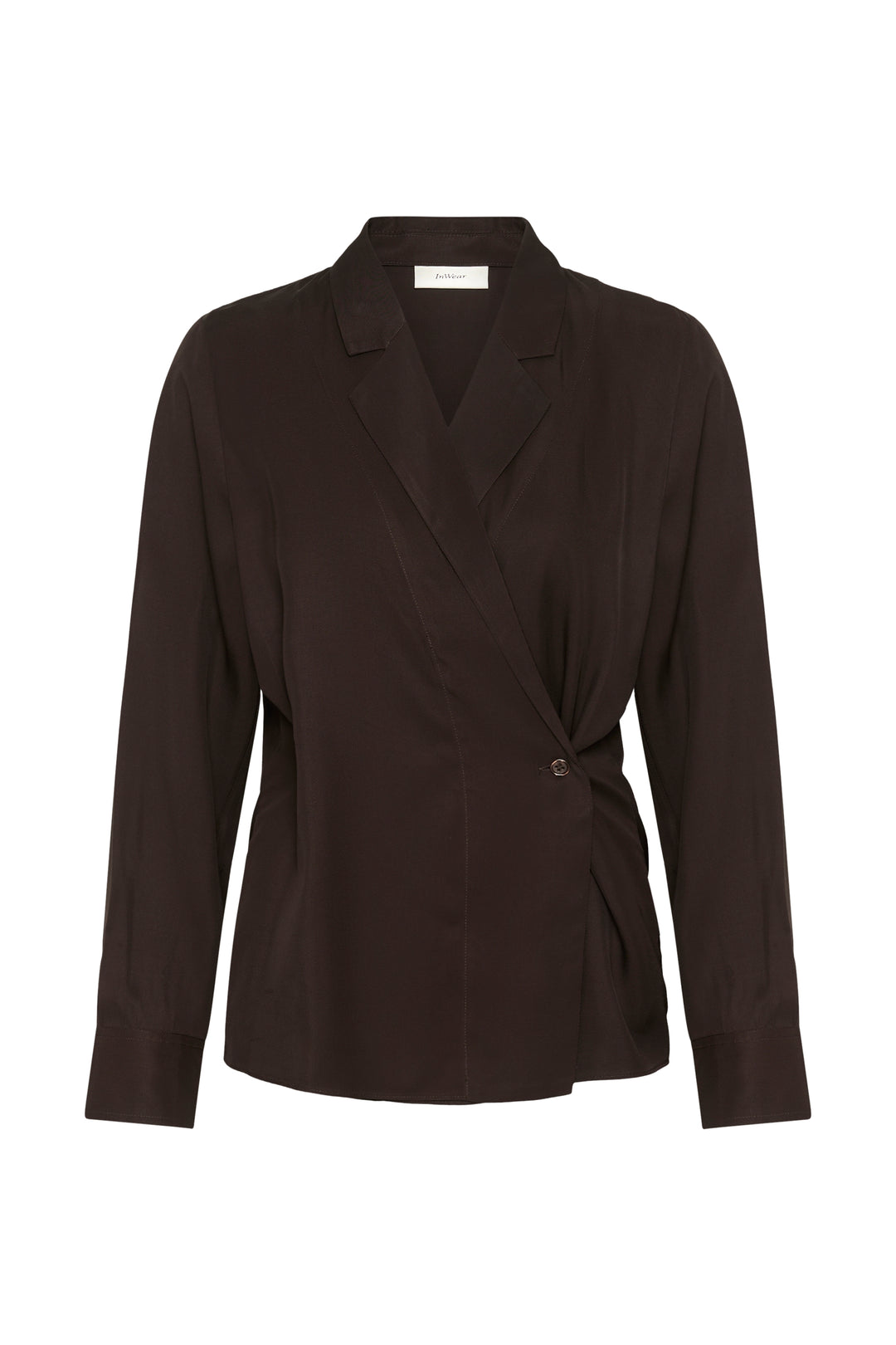 Blouse cache-cœur Meryl à col tailleur