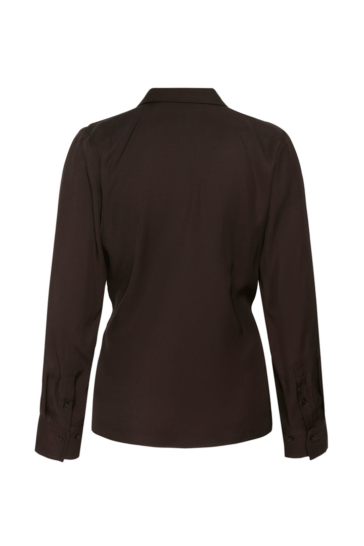 Blouse cache-cœur Meryl à col tailleur