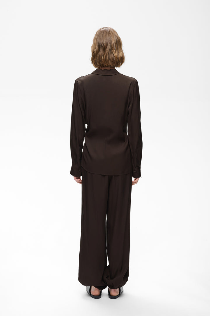 Blouse cache-cœur Meryl à col tailleur
