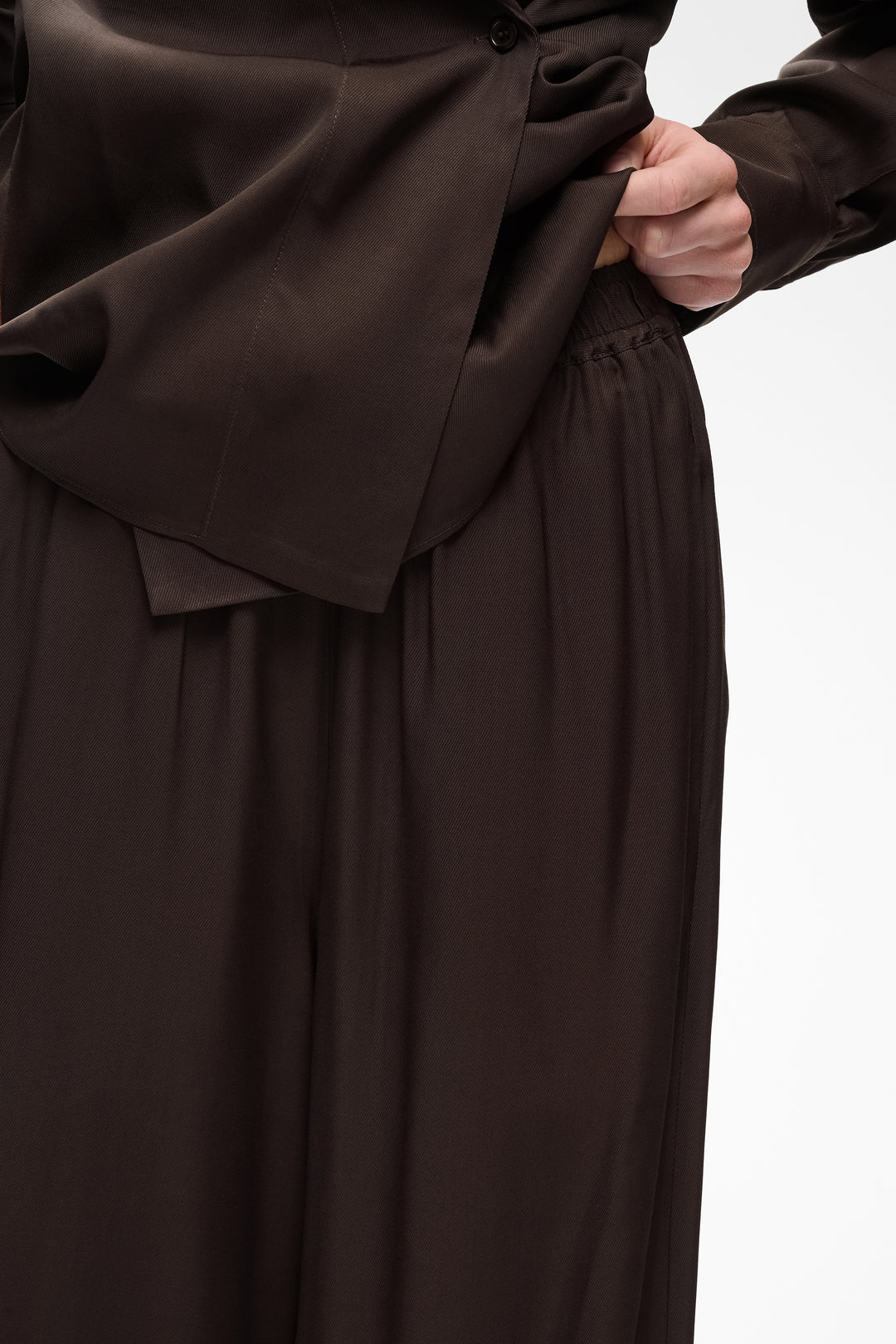 Pantalon fluide Meryl à chevilles élastiquées