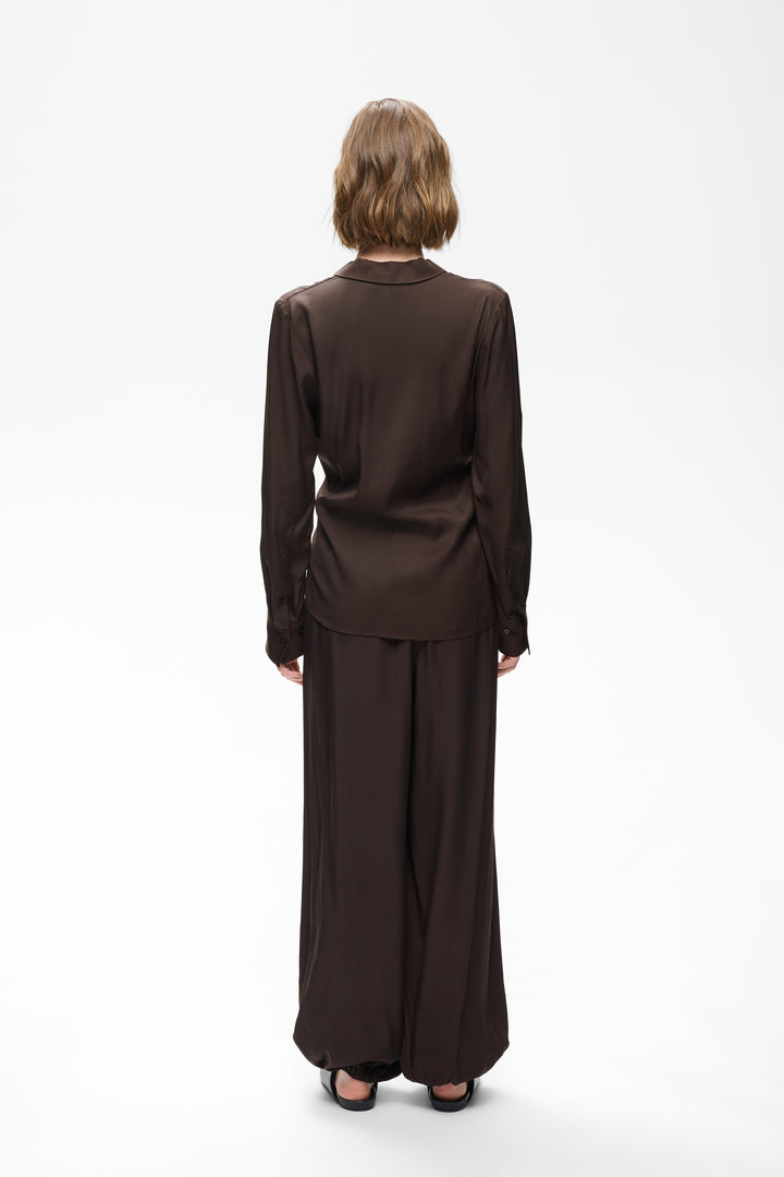 Pantalon fluide Meryl à chevilles élastiquées