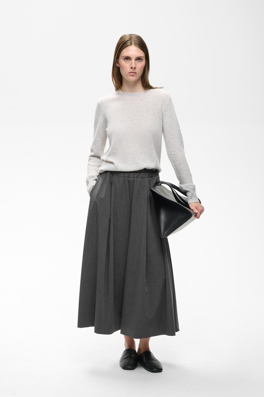 Jupe-culotte plissé à taille élastique Cleoh