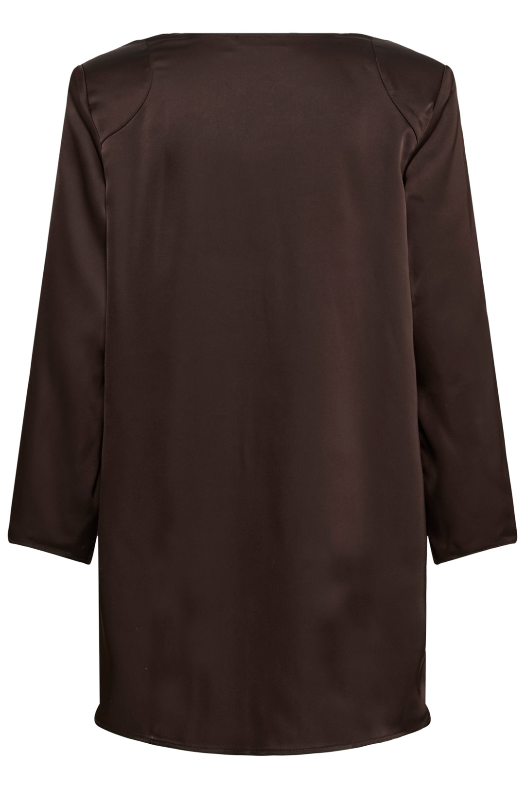 Robe courte satinée col drapé Olive