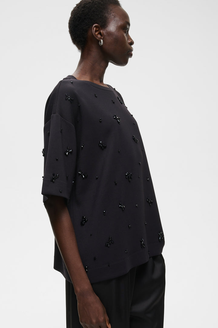 T-shirt oversize orné de perles Baya Pannie