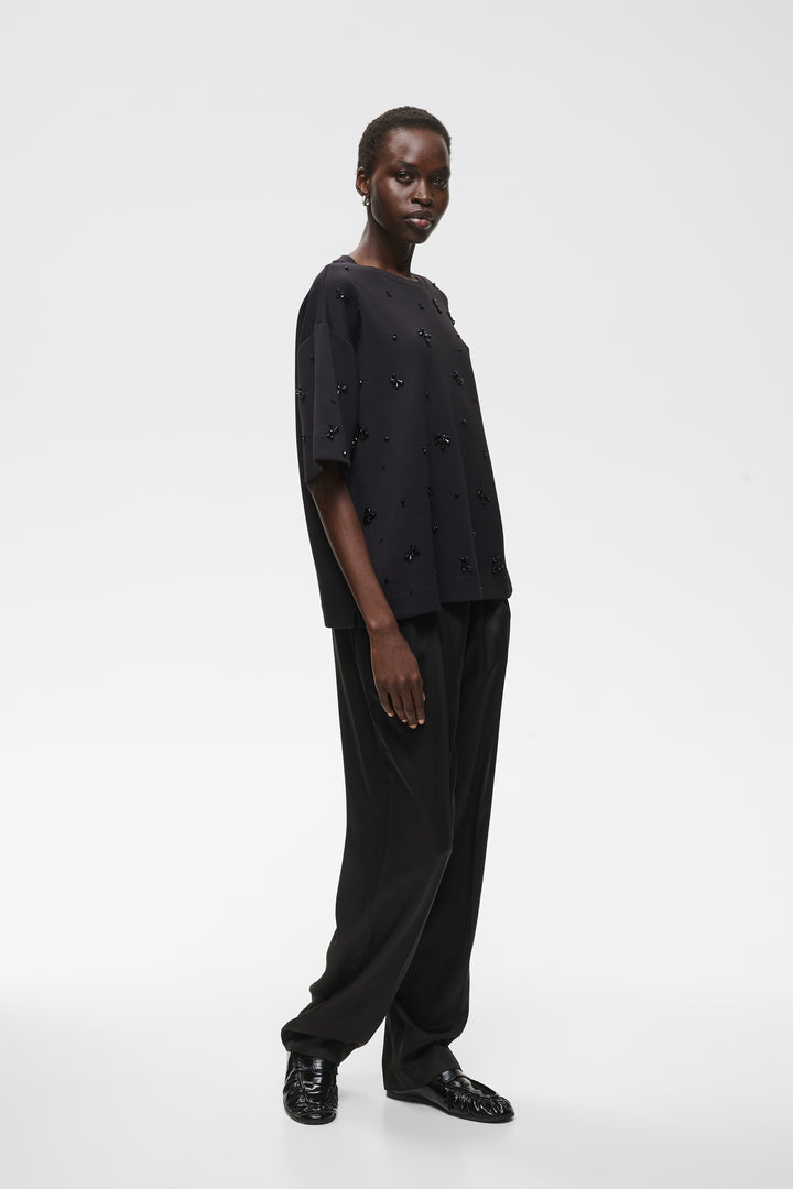 T-shirt oversize orné de perles Baya Pannie