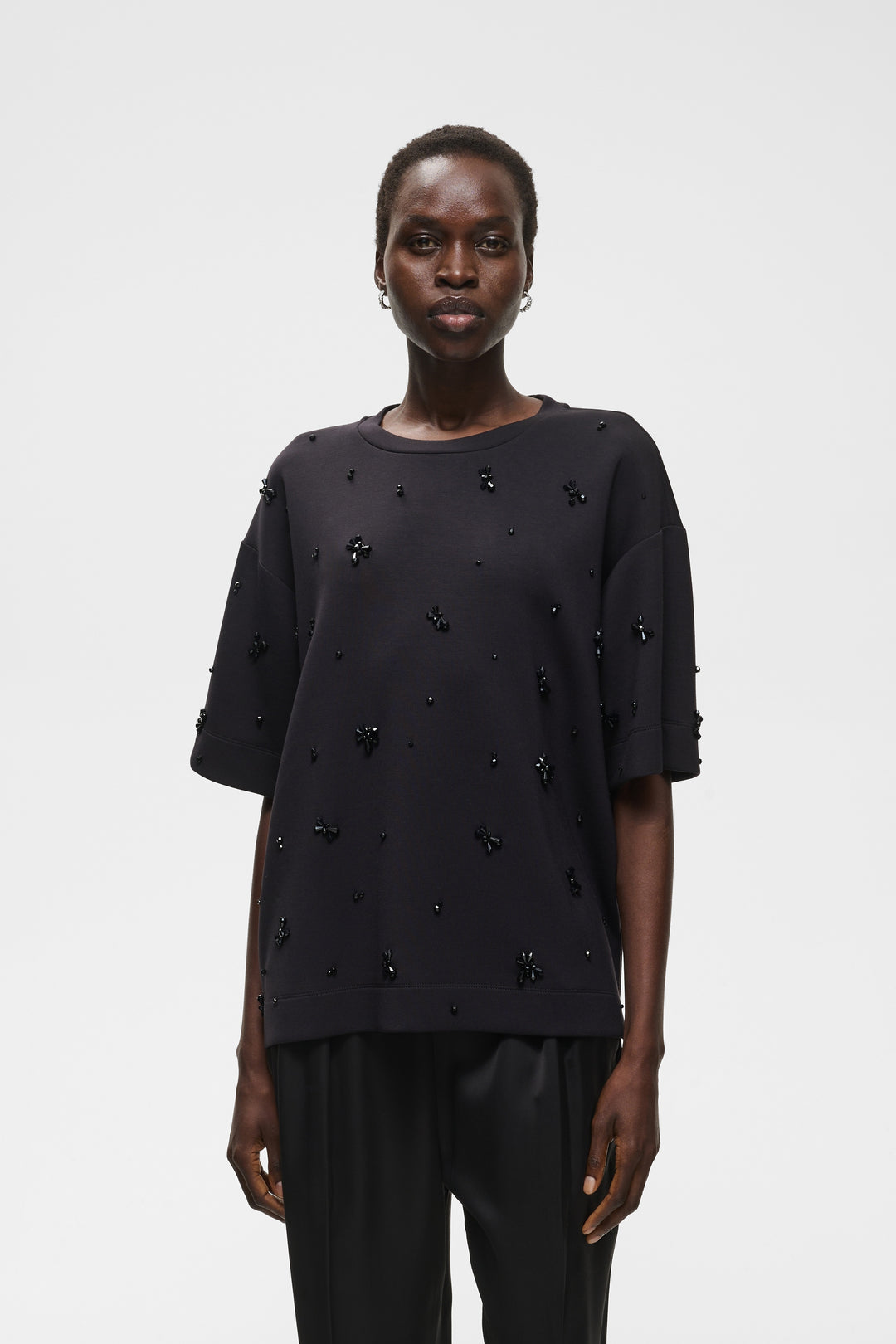 T-shirt oversize orné de perles Baya Pannie