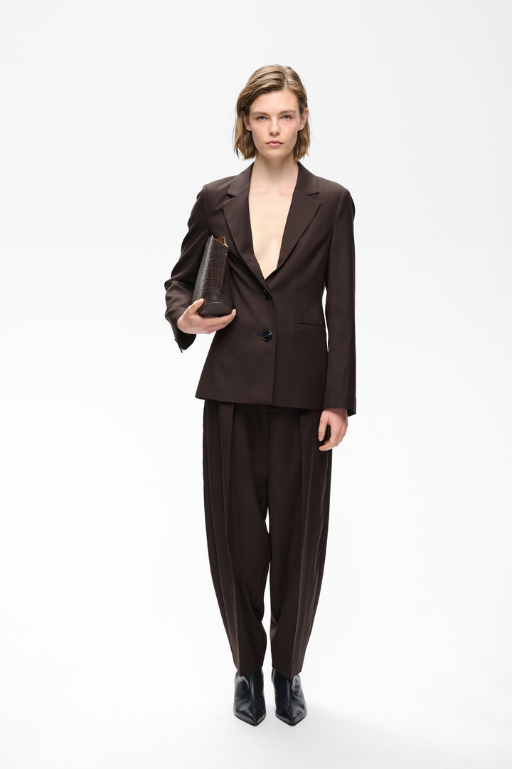 Pantalon Cadie barrel à plis marqués