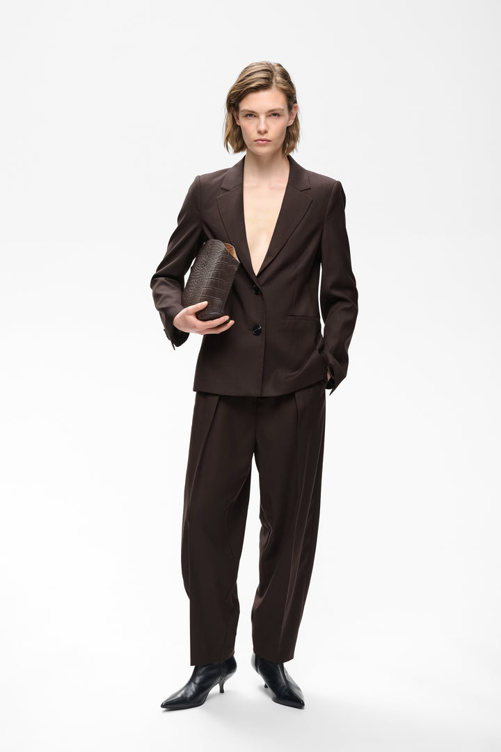 Pantalon Cadie barrel à plis marqués