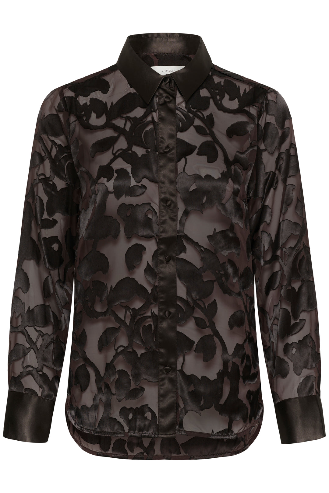 Chemise semi-transparente à motif floral Orion