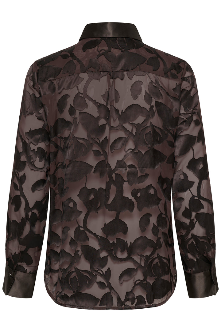 Chemise semi-transparente à motif floral Orion