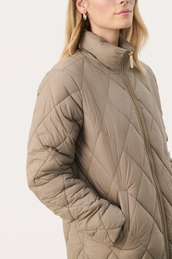 Manteau long matelassé mi-saison Olilas