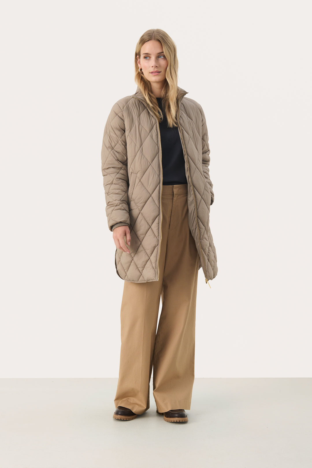 Manteau long matelassé mi-saison Olilas