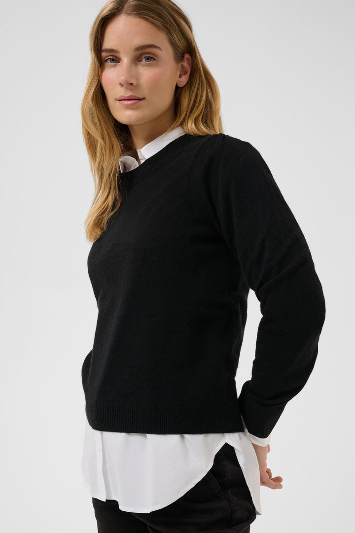 Pull effet superposé avec chemisier Evina