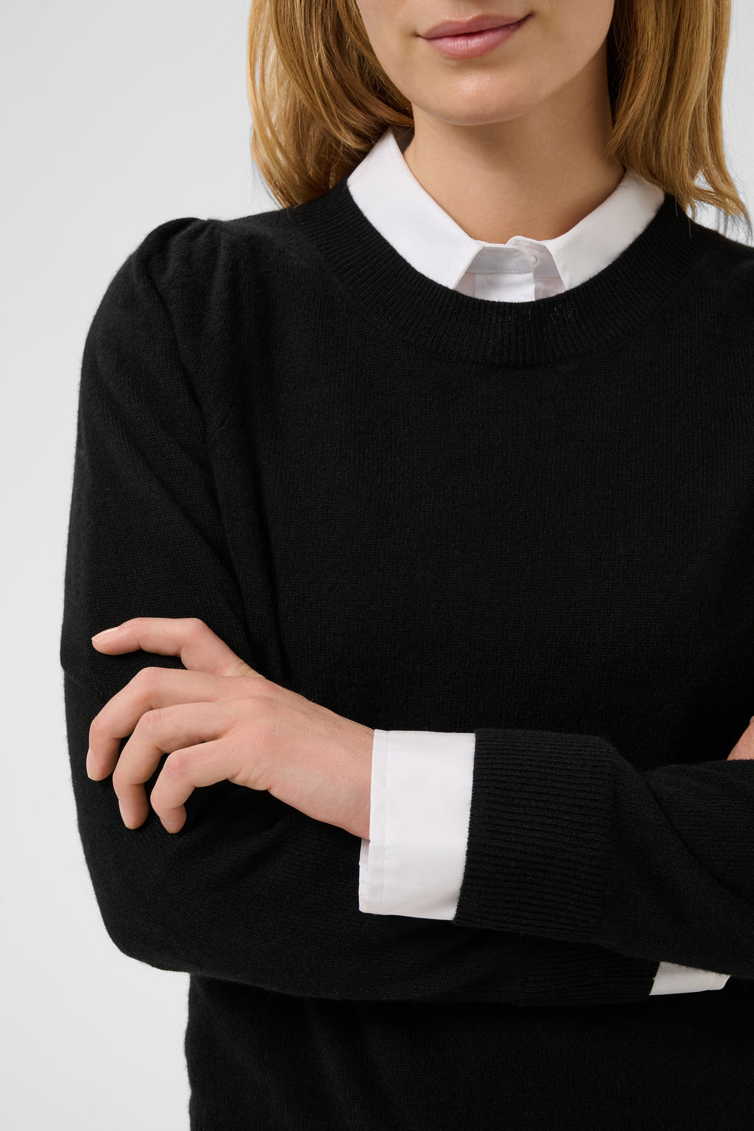 Pull effet superposé avec chemisier Evina