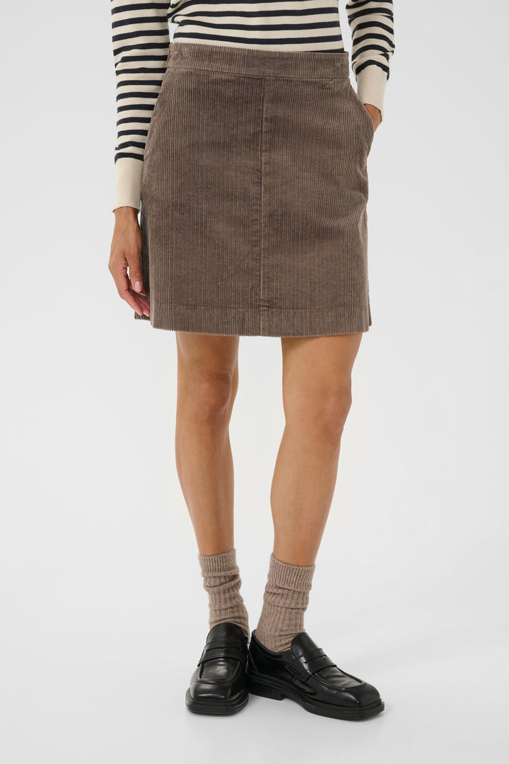 Jupe courte en corduroy avec poches Lings